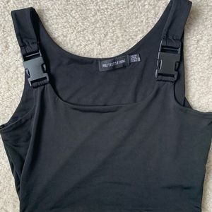 Black buckle tank